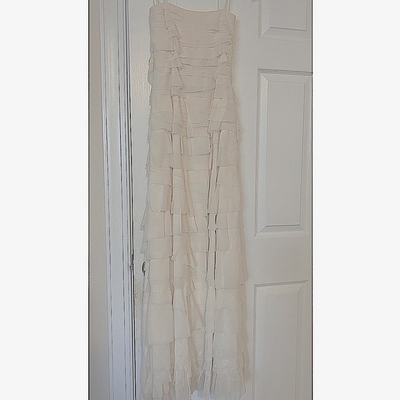 Ann Taylor Ivory Silk Strapless Formal Gown - Picture 2 of 6